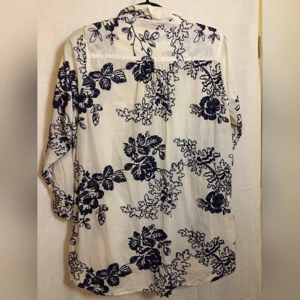 For Cynthia Sz 1x Embroidered Y2K Bohemian Cream Tunic